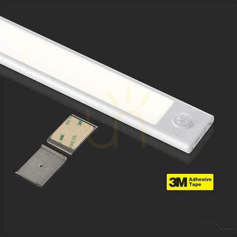 Kijelző V-TAC 2W LED-es szekrény alatti lámpatest Ezüst Mozgásérzékelő USB töltés 40cm VT-8142 3000K 160lm V-TAC 2W LED-es szekrény alatti lámpatest Ezüst Mozgásérzékelő USB töltés 40cm VT-8142 3000K 160lm