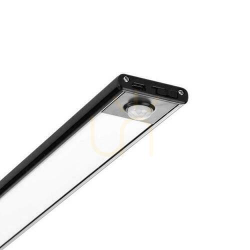 Jelölje be V-TAC 2,5W LED-es szekrény alatti lámpatest Fekete Mozgásérzékelő USB töltés 60cm VT-8143 3000K 260lm