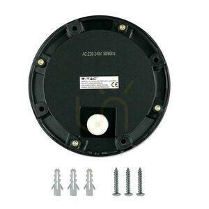 2W LED V-TAC lépcsőházi lámpatest Fekete kerek 230V IP65 VT-1142 3000K 80lm small 5