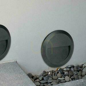 2W LED V-TAC lépcsőházi lámpatest Fekete kerek 230V IP65 VT-1142 3000K 80lm small 7