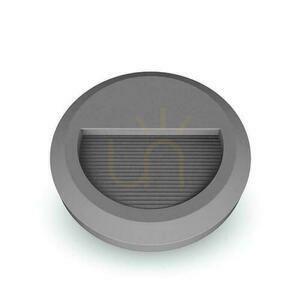 2W LED V-TAC szürke kerek lépcsőfényszóró 230V IP65 VT-1142 3000K 80lm small 0