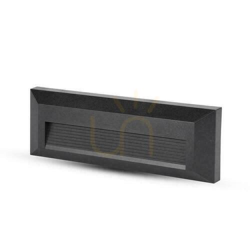 Jelölje be Lépcsőházi lámpatest 3W LED V-TAC fekete téglalap 230V IP65 VT-1162 4000K 110lm