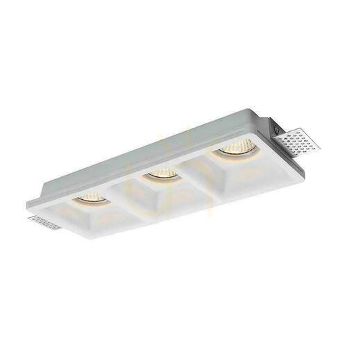 Jelölje be V-TAC VT-11003 süllyesztett gipsz lámpatest, 3 × GU10, fehér, 280 × 100 mm