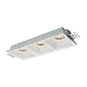 V-TAC VT-11003 süllyesztett gipsz lámpatest, 3 × GU10, fehér, 280 × 100 mm small 0