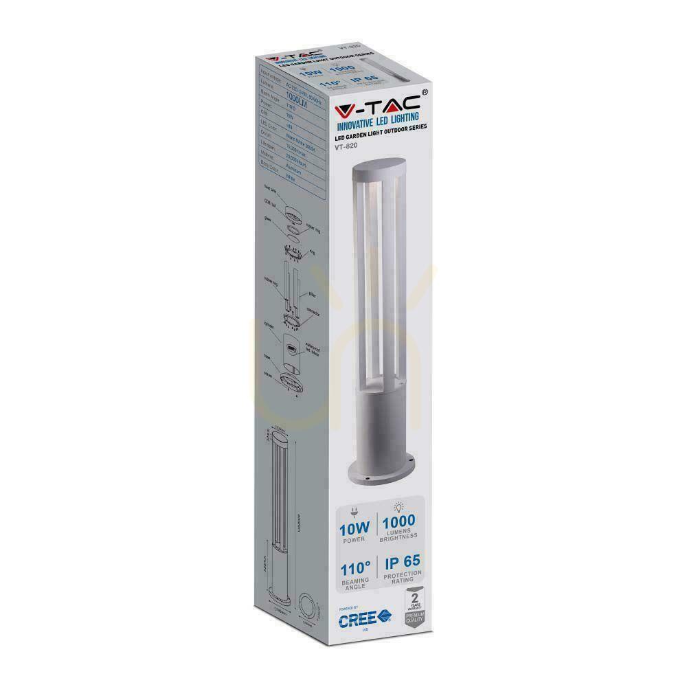 Kijelző V-TAC 10W LED kerti pólus IP65 fehér 80cm VT-820-W 4000K 1000lm V-TAC 10W LED kerti pólus IP65 fehér 80cm VT-820-W 4000K 1000lm