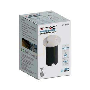 V-TAC 1W LED 1-Wattos földre szerelt kerti felülvilágító fehér 2 oldalú IP67 VT-1161 3000K 50lm small 3