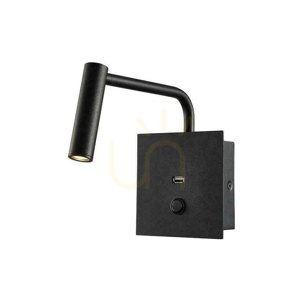 Jelölje be LED lámpatest V-TAC 3W fali lámpa Hotel ágy USB kapcsoló fekete COB CREE VT-2943 3000K 150lm 3 év garancia 3 év garancia LED lámpatest V-TAC 3W fali lámpa Hotel ágy USB kapcsoló fekete COB CREE VT-2943 3000K 150lm 3 év garancia 3 év garancia