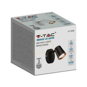 V-TAC 5W LED fali lámpa Fekete VT-806 4000K 540lm 3 év garancia 1 V-TAC 5W LED fali lámpa Fekete VT-806 4000K 540lm 3 év garancia small 1