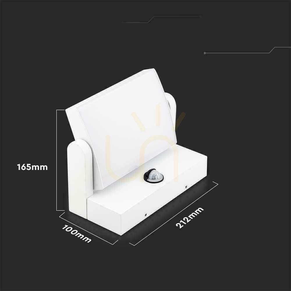 Kilátás V-TAC 17W LED projektoros homlokzati lámpatest mozgásérzékelő fehér IP65 VT-11020S 4000K 2520lm. V-TAC 17W LED projektoros homlokzati lámpatest mozgásérzékelő fehér IP65 VT-11020S 4000K 2520lm.