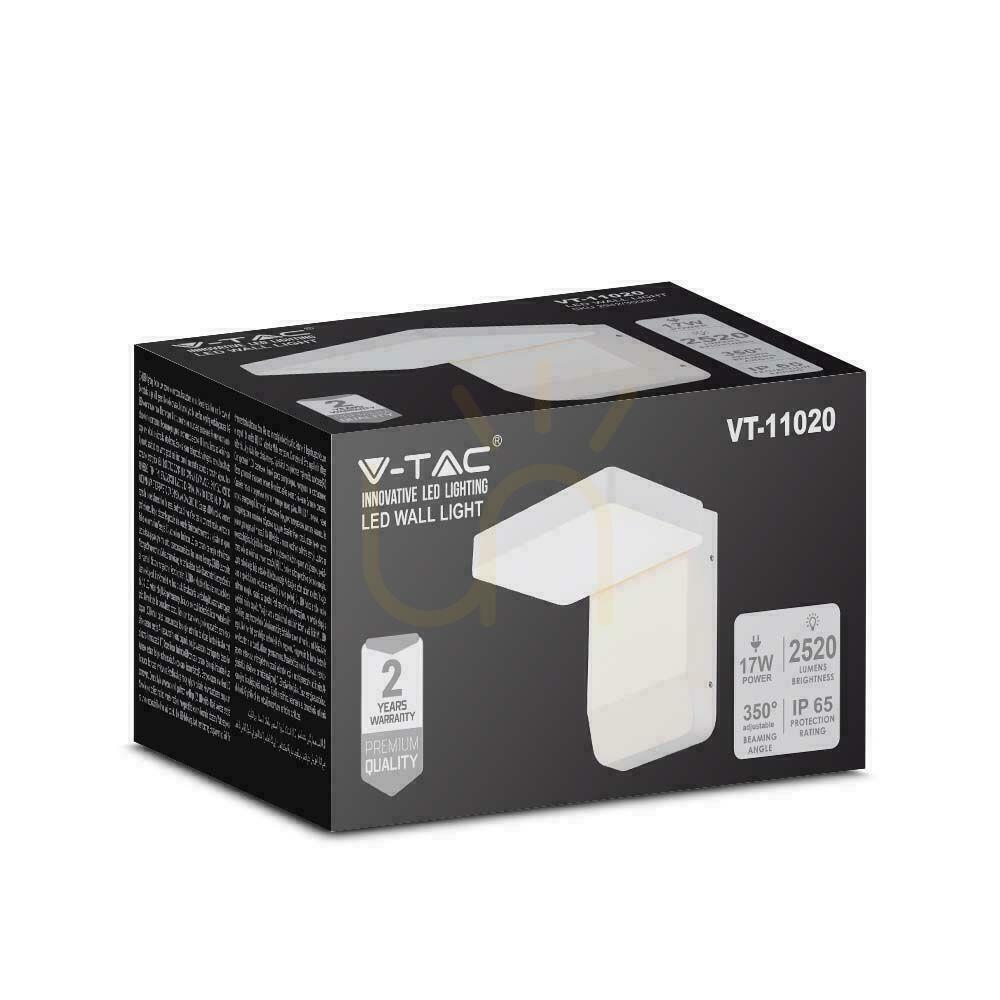 Előadás V-TAC 17W LED projektoros homlokzati lámpatest fehér IP65 VT-11020 4000K 2580lm. V-TAC 17W LED projektoros homlokzati lámpatest fehér IP65 VT-11020 4000K 2580lm.