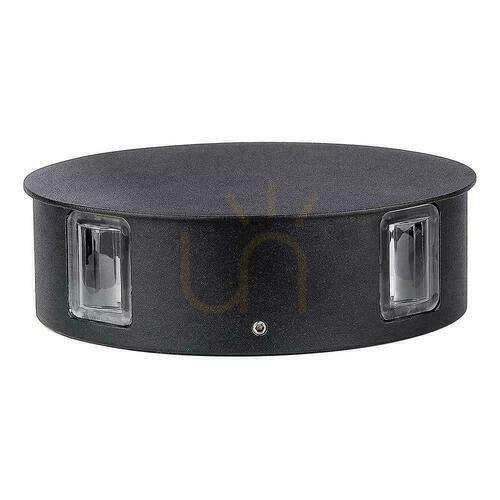 Jelölje be V-TAC 3W LED IP65 Fekete kerek falilámpa VT-706-B-N 3000K 428lm.
