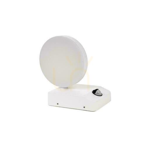 Jelölje be Fehér kerek LED homlokzati lámpa PIR érzékelővel V-TAC VT-11020S 17 W 3000 K 2480 lm IP65