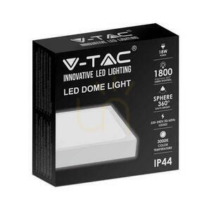 Plafond V-TAC 18W LED négyzet IP44 23x23cm fehér VT-8618W-SQ 6500K 1800lm. 2 Plafond V-TAC 18W LED négyzet IP44 23x23cm fehér VT-8618W-SQ 6500K 1800lm. small 2