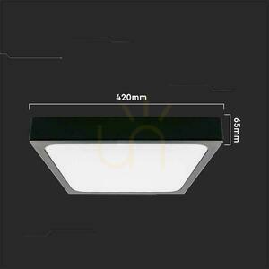 Plafond V-TAC 30W LED négyzet IP44 42x42cm Fekete VT-8630B-SQ 6500K 3000lm small 4