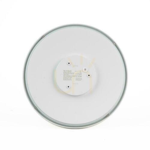 Jelölje be Plafond V-TAC 18W LED kerek IP44 mikrohullámú mozgásérzékelő 23cm fehér VT-8618S-W-RD 3000K 1800lm