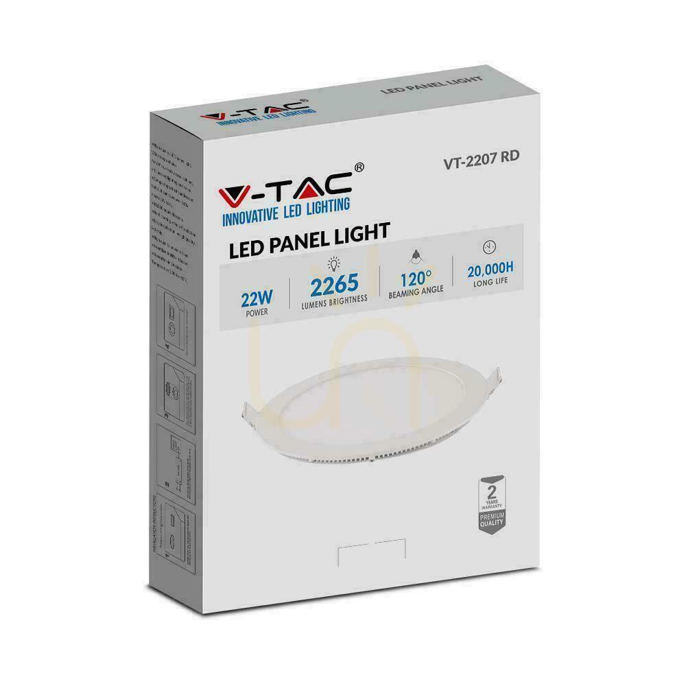 Előadás V-TAC prémium LED-es lámpatest 22W kerek fi240 VT-2207RD-N 4000K 2265lm. V-TAC prémium LED-es lámpatest 22W kerek fi240 VT-2207RD-N 4000K 2265lm.