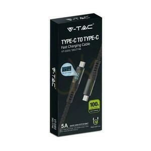 V-TAC VT-5303 USB-C–USB-C kábel fekete 1 m 100 W 2 V-TAC VT-5303 USB-C–USB-C kábel fekete 1 m 100 W small 2