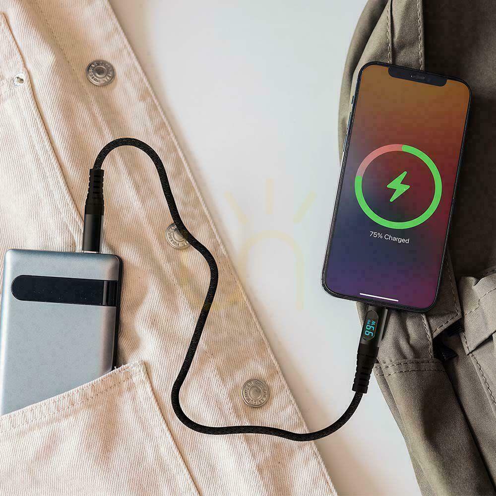 Kijelző V-TAC VT-5303 USB-C–USB-C kábel fekete 1 m 100 W V-TAC VT-5303 USB-C–USB-C kábel fekete 1 m 100 W