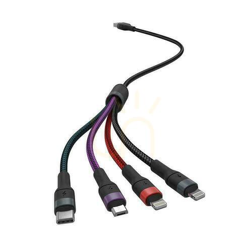 Jelölje be 4 az 1-ben 1.2Mb V-TAC PD 2.4A kábel VT-5351