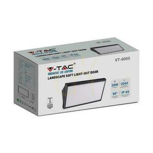 V-TAC 20W LED ferde fali lámpatest Fekete IP65 VT-8055 3000K 2045lm small 4