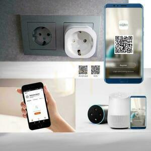 V-TAC SMART Plug 16A 3680W WiFi Amazon Alexa Google Home VT-5172 intelligens aljzat. small 6