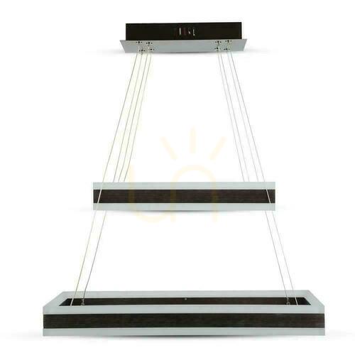Jelölje be V-TAC 100W Soft Light csillár függő LED-es lámpatest Dimmelhető kávé VT-101-2D-C-N 3000K 6300lm 3 év garancia 3 év garancia