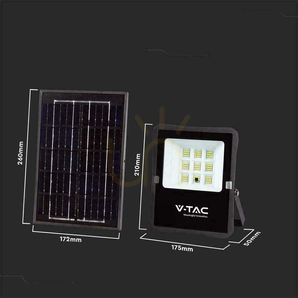 Előnézet V-TAC 6W-os napelemes LED projektor távirányító, AUTO, időzítő IP65 VT-55050 6400K 400lm V-TAC 6W-os napelemes LED projektor távirányító, AUTO, időzítő IP65 VT-55050 6400K 400lm