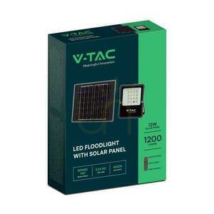 V-TAC 12W-os napelemes LED projektor távirányító, AUTO, időzítő IP65 VT-55100 6400K 1200lm small 1