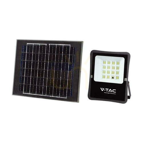Jelölje be V-TAC 16W-os napelemes LED-es projektor Pilot, AUTO, időzítő IP65 VT-55200 6400K 1600lm