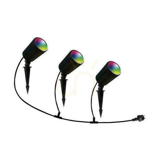 Jelölje be Kerti földi lámpatest meghajtású LED SMART WiFI V-TAC 3x7W Amazon Alexa Google Home VT-5168 RGB+3000K-6500K 520lm RGB+3000K-6500K 520lm