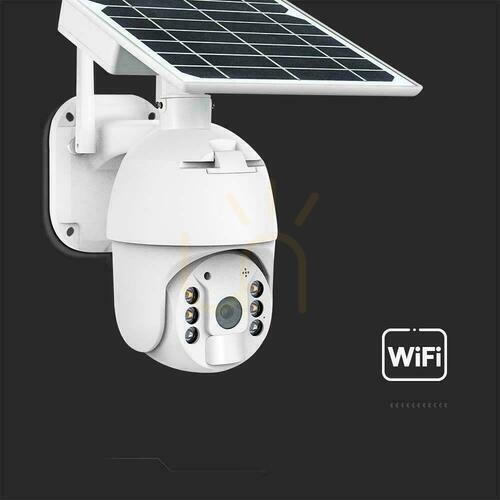 Jelölje be V-TAC WiFi HD SMART Solar PTZ kültéri kamera IR Fehér VT-11024