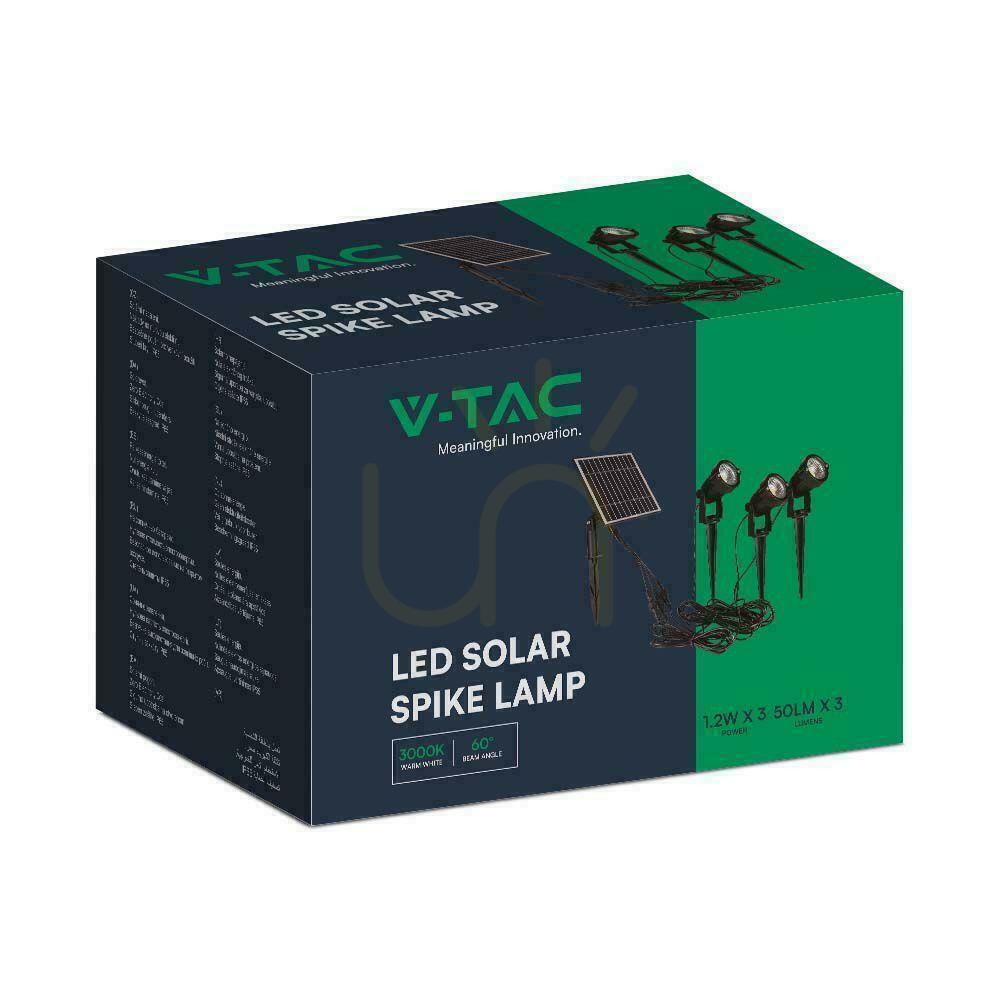 Kilátás LED V-TAC napelemes kerti földi lámpatest készlet 3x1.2W IP65 VT-11032 3000K 50lm 3 év garancia 3 év garancia LED V-TAC napelemes kerti földi lámpatest készlet 3x1.2W IP65 VT-11032 3000K 50lm 3 év garancia 3 év garancia