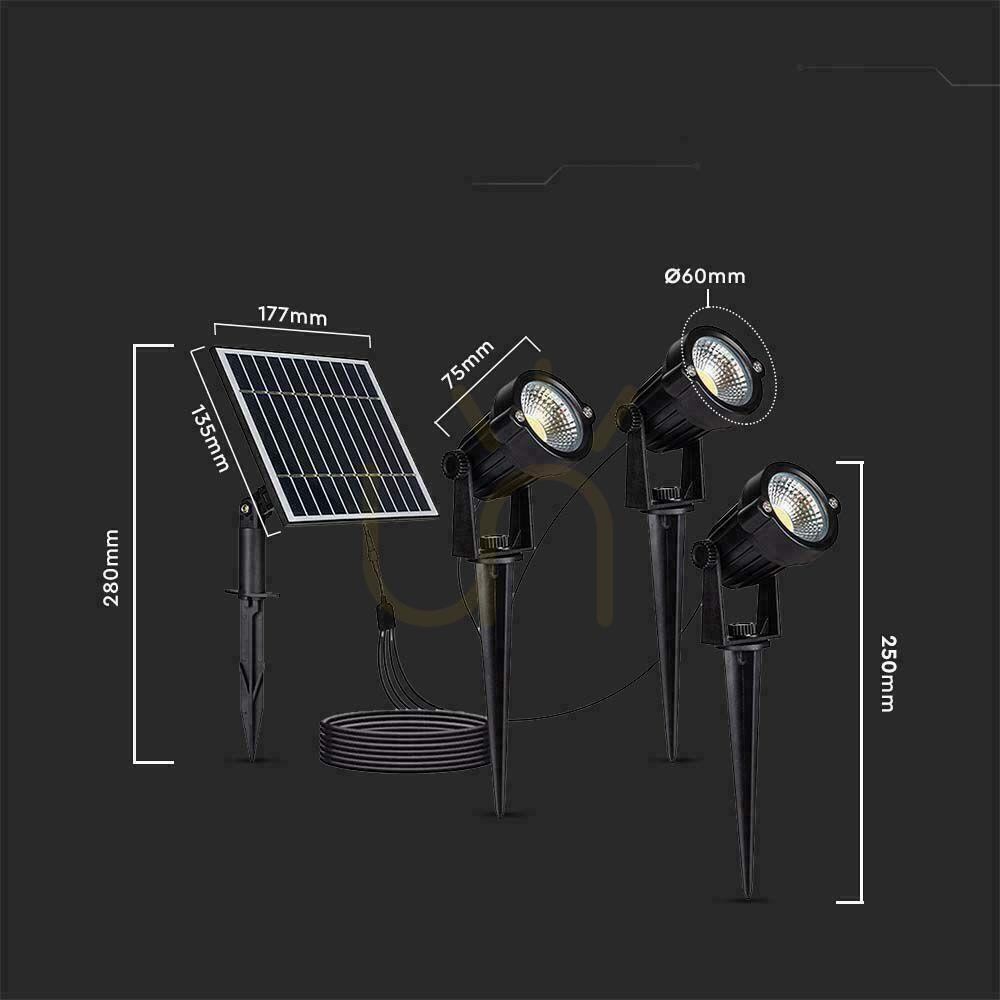 Előnézet LED V-TAC napelemes kerti földi lámpatest készlet 3x1.2W IP65 VT-11032 3000K 50lm 3 év garancia 3 év garancia LED V-TAC napelemes kerti földi lámpatest készlet 3x1.2W IP65 VT-11032 3000K 50lm 3 év garancia 3 év garancia