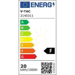 LED lámpa V-TAC ívelt fekete profil 20W 35cm VT-7312-B-N 3000K 1840lm 3 év garancia small 5