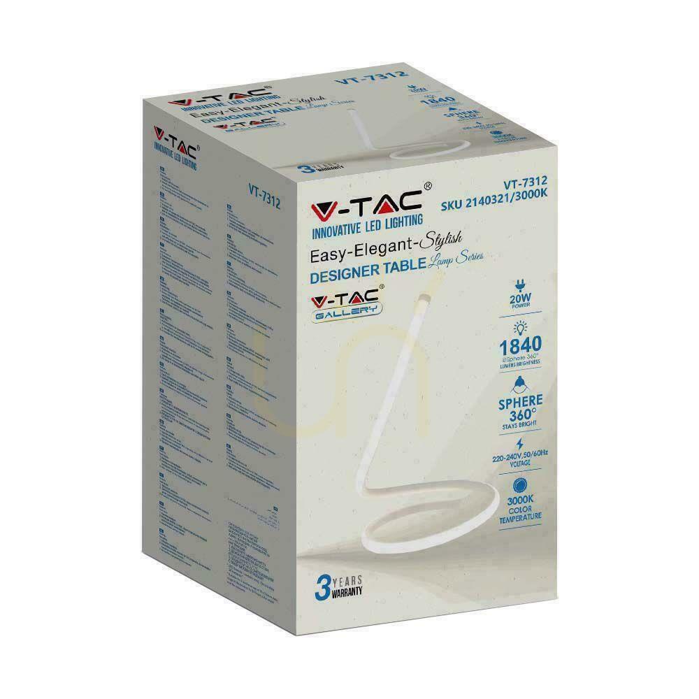 Kilátás LED lámpa V-TAC Bent White Profile 20W 35cm VT-7312-W-N 3000K 1840lm 3 év garancia LED lámpa V-TAC Bent White Profile 20W 35cm VT-7312-W-N 3000K 1840lm 3 év garancia