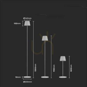 V-TAC 4W LED állólámpa fehér IP54 újratölthető VT-7544-W 3000K 300lm. 2 V-TAC 4W LED állólámpa fehér IP54 újratölthető VT-7544-W 3000K 300lm. small 2