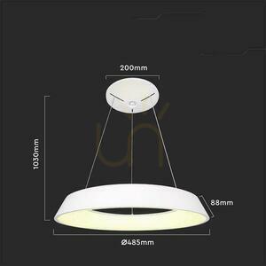 V-TAC 48W LED TRIAC függesztett lámpatest Fehér VT-7755 3000K 5000lm small 1