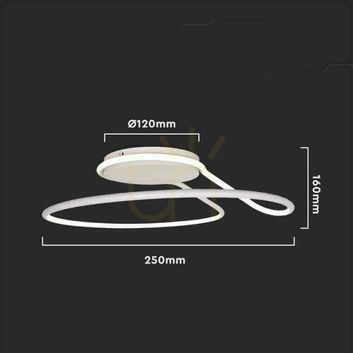 Jelölje be V-TAC VT-7784 fehér LED mennyezeti lámpatest 24 W 4000 K 25 cm