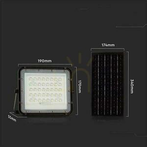 V-TAC 10W-os napelemes LED projektor távirányító, AUTO, időzítő, IP65 fekete VT-80W 6400K 800lm small 4