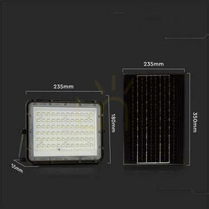 V-TAC 15W-os napelemes LED projektor távirányító, AUTO, időzítő, IP65 Fekete VT-120W 6400K 1200lm small 4