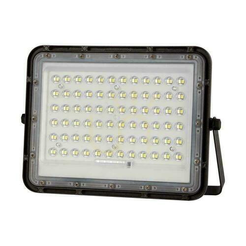 Jelölje be V-TAC VT-120W napelemes LED reflektor 15 W, 1200 lm, 4000 K, IP65, távirányító, fekete