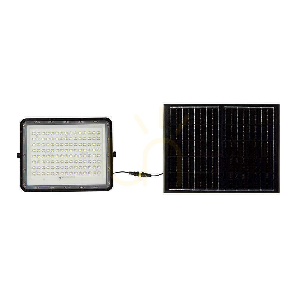 Jelölje be V-TAC 20W-os napelemes LED projektor távirányító, AUTO, időzítő, IP65 Fekete VT-180W 6400K 1800lm V-TAC 20W-os napelemes LED projektor távirányító, AUTO, időzítő, IP65 Fekete VT-180W 6400K 1800lm