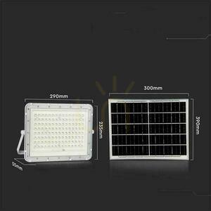 V-TAC 20W-os napelemes LED projektor távirányító, AUTO, időzítő, IP65 Fehér VT-180W-W 4000K 1800lm small 4