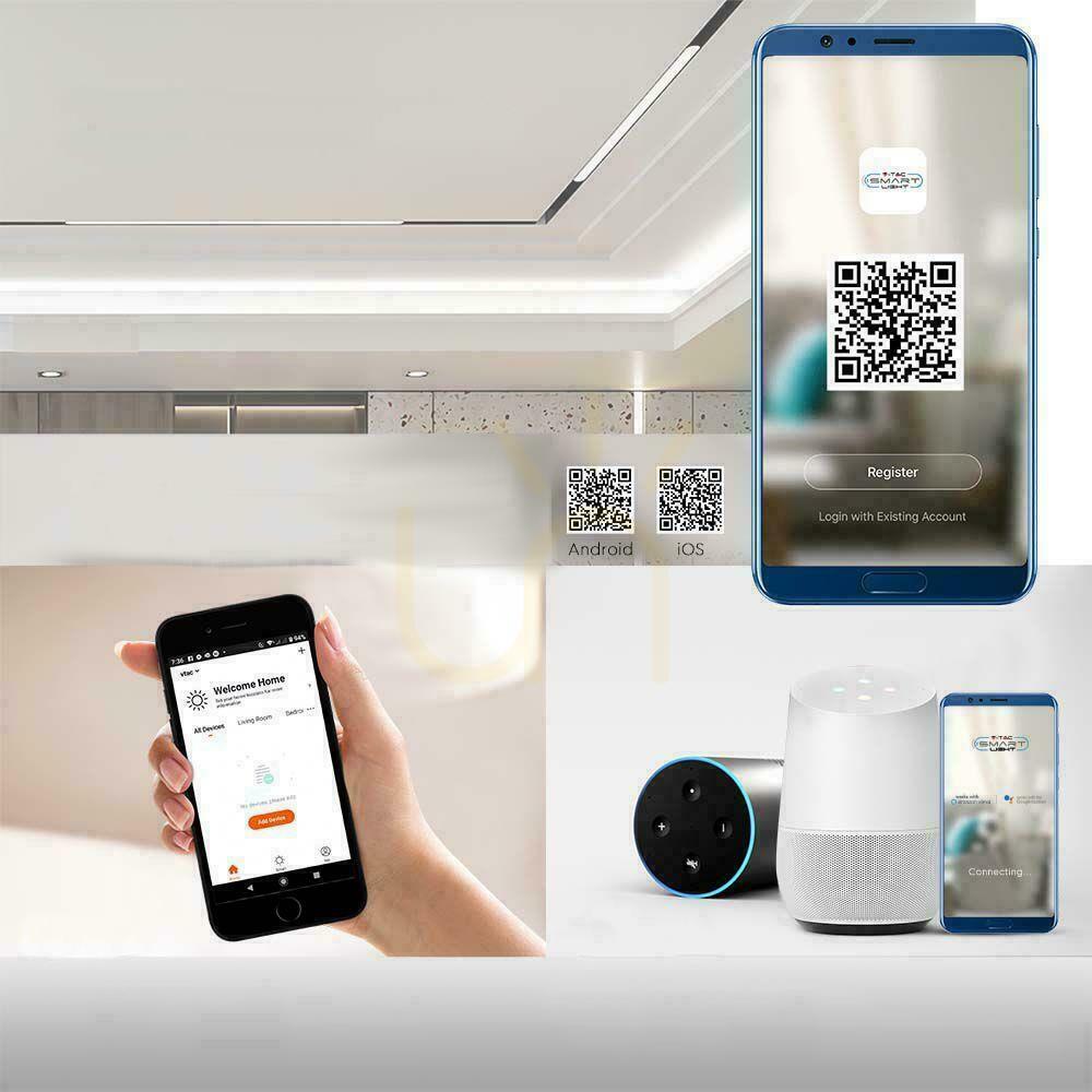 Előnézet SMART 48V V-TAC 12W LED CCT 90st SMART WiFi TRACKLIGHT busz lámpatest Fekete VT-3612 2700K-6400K 1200lm 3 év garancia 3 év garancia SMART 48V V-TAC 12W LED CCT 90st SMART WiFi TRACKLIGHT busz lámpatest Fekete VT-3612 2700K-6400K 1200lm 3 év garancia 3 év garancia