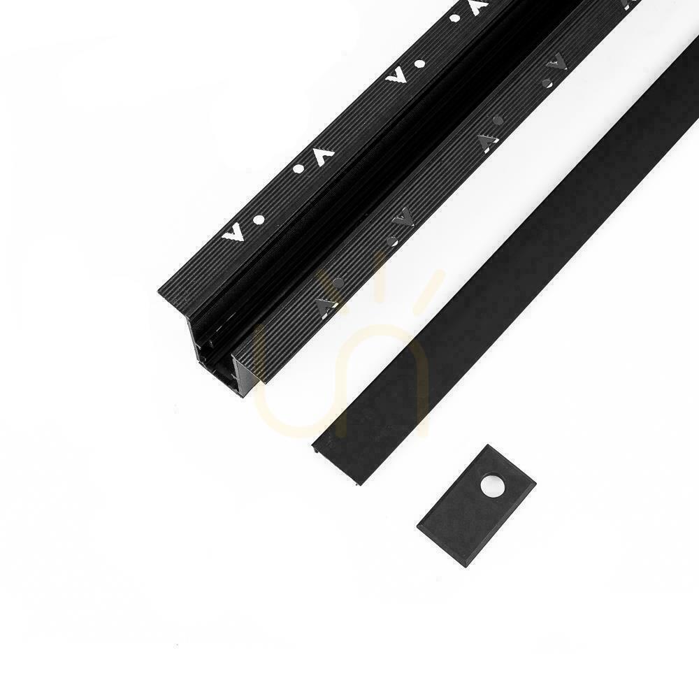 Kijelző SMART 48V V-TAC 100cm alumínium süllyesztett sín SMART 48V V-TAC 100cm alumínium fekete (keretet és sapkákat tartalmaz) SMART 48V V-TAC 100cm alumínium süllyesztett sín SMART 48V V-TAC 100cm alumínium fekete (keretet és sapkákat tartalmaz)