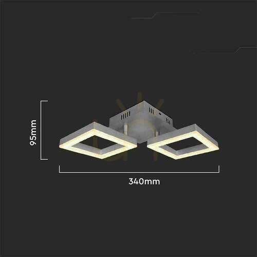 Jelölje be V-TAC 17W LED mennyezeti lámpatest szürke VT-7786 3000K 1490lm 3000K 1490lm