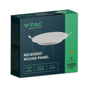 V-TAC LED panel süllyesztett prémium lámpa 12W kerek fi170 VT-61012 3000K 1200lm. small 2