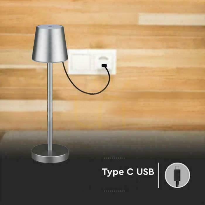 Előadás V-TAC 3W LED töltés Dimmelhető éjjeli lámpa szürke VT-7703 4000K 70lm. V-TAC 3W LED töltés Dimmelhető éjjeli lámpa szürke VT-7703 4000K 70lm.