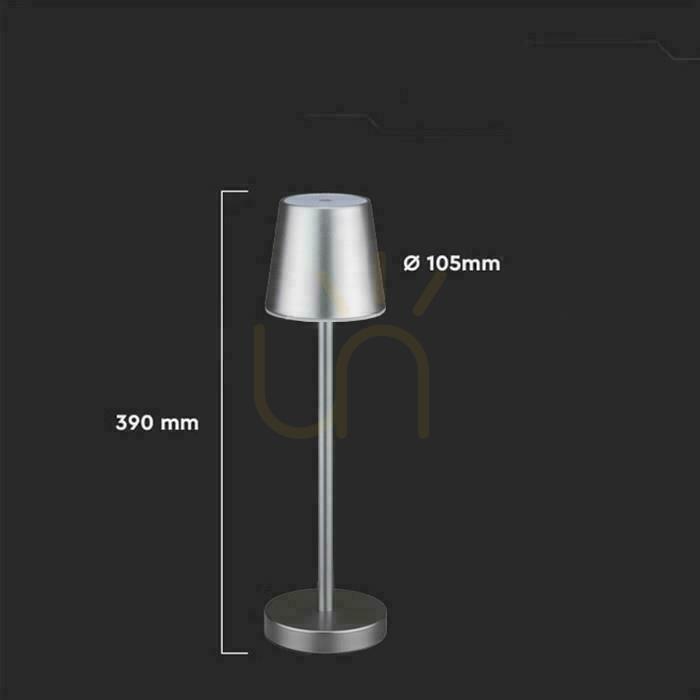 Kilátás V-TAC 3W LED töltés Dimmelhető éjjeli lámpa szürke VT-7703 4000K 70lm. V-TAC 3W LED töltés Dimmelhető éjjeli lámpa szürke VT-7703 4000K 70lm.