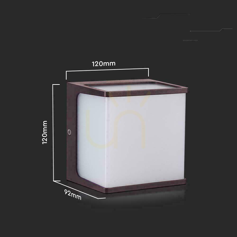 Kijelző V-TAC VT-708 barna LED kültéri fali lámpatest 8 W 4000 K IP65 V-TAC VT-708 barna LED kültéri fali lámpatest 8 W 4000 K IP65
